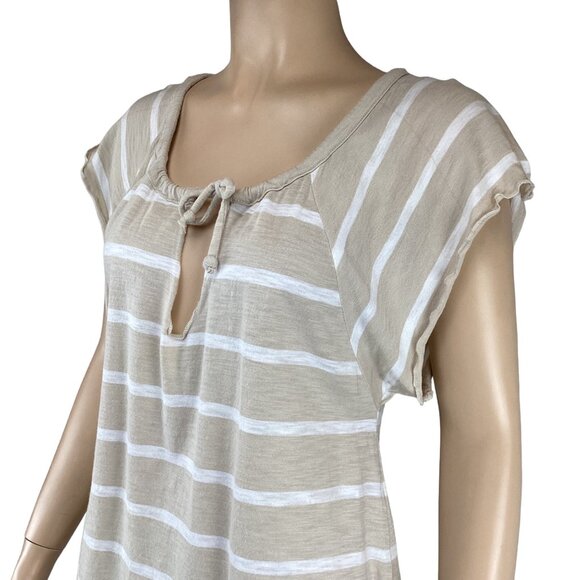 Chaser Womens Striped Scoop Neck Short Sleeve Top Small Modal Blend - Picture 5 of 7